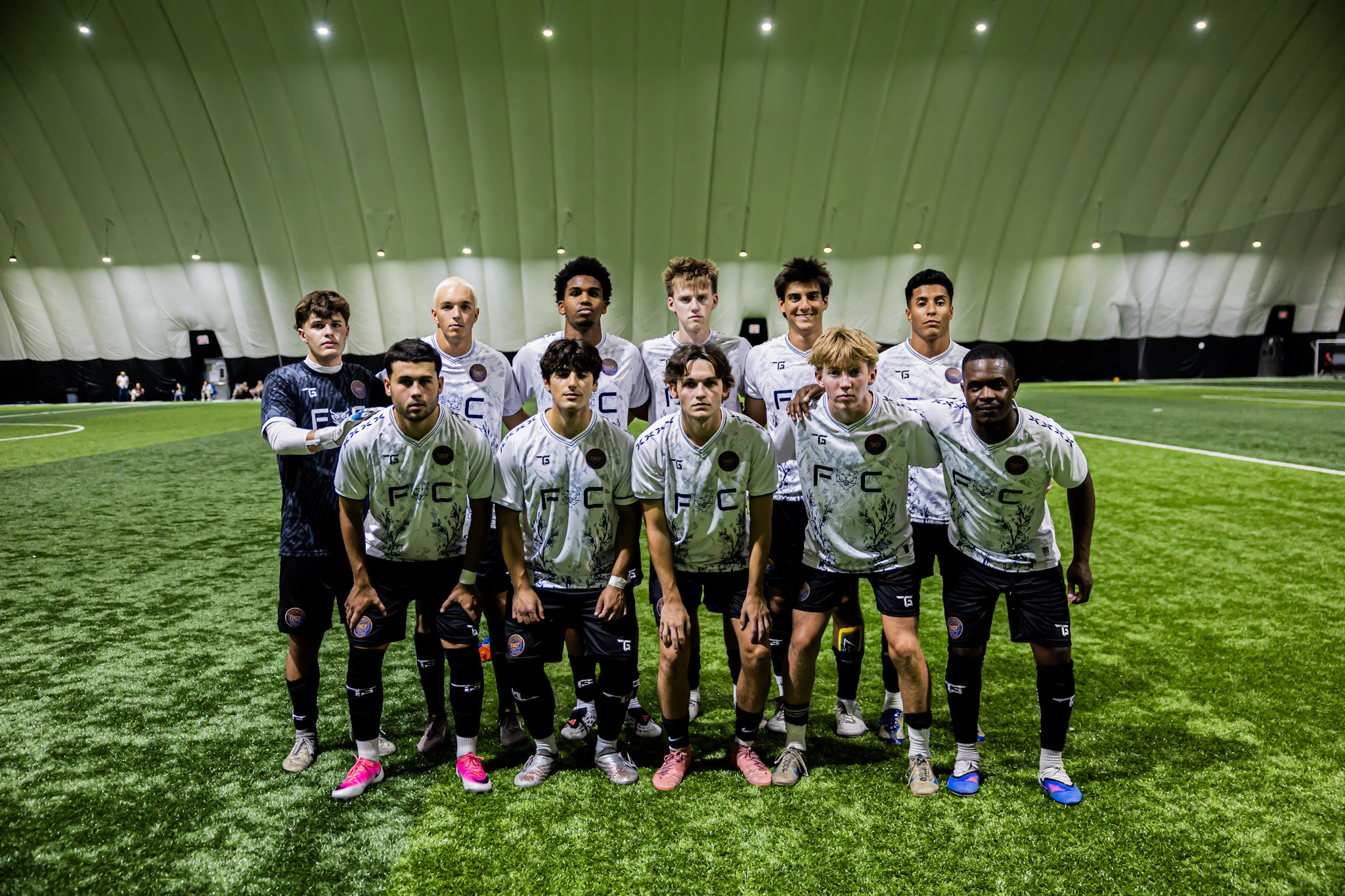 The Hills Club Futbol squad lined up for the team photo
